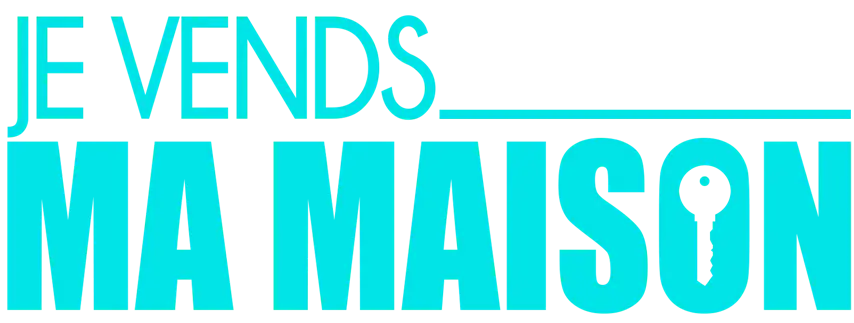 Je Vends Ma Maison's logo, a RTL TVI show in co-production with We Invest. The logo is blue with a key in the middle of the O of "Maison".