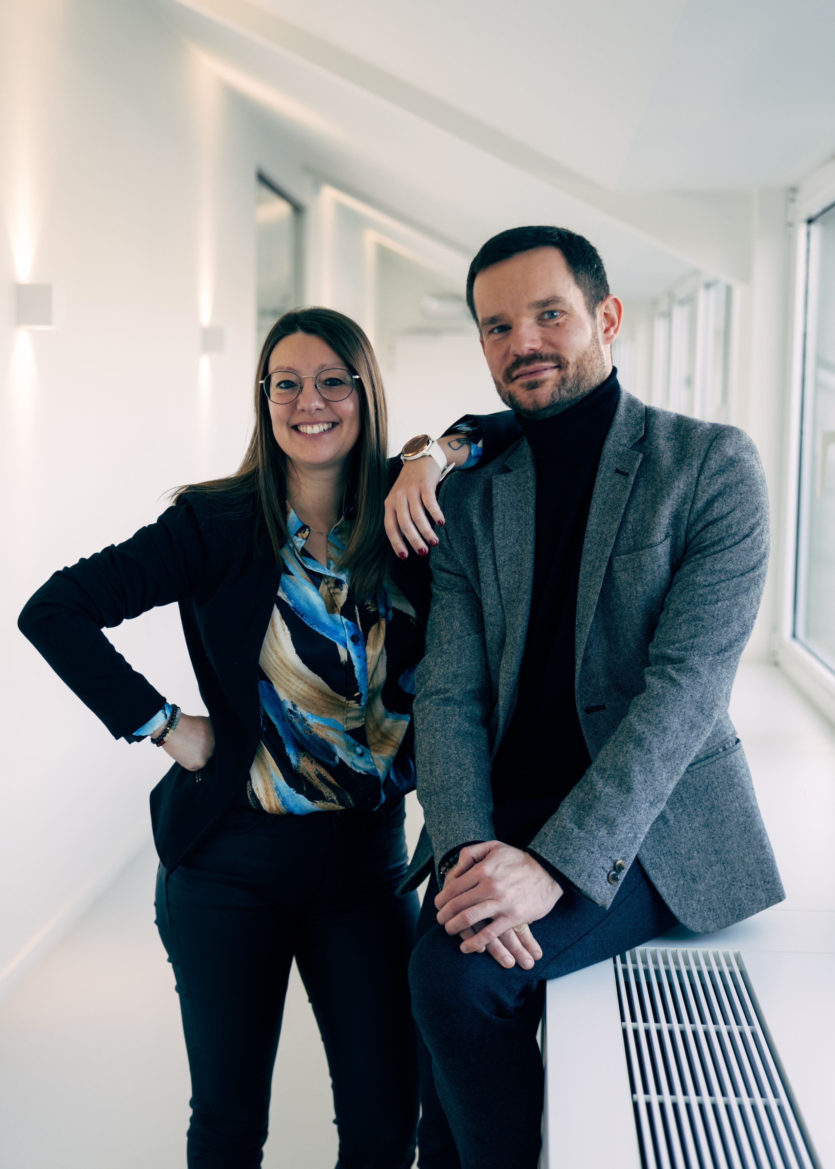 Nathalie Plasman et Michael Lombaerts, directeurs de l'agence immobilière Bruxelles Ouest