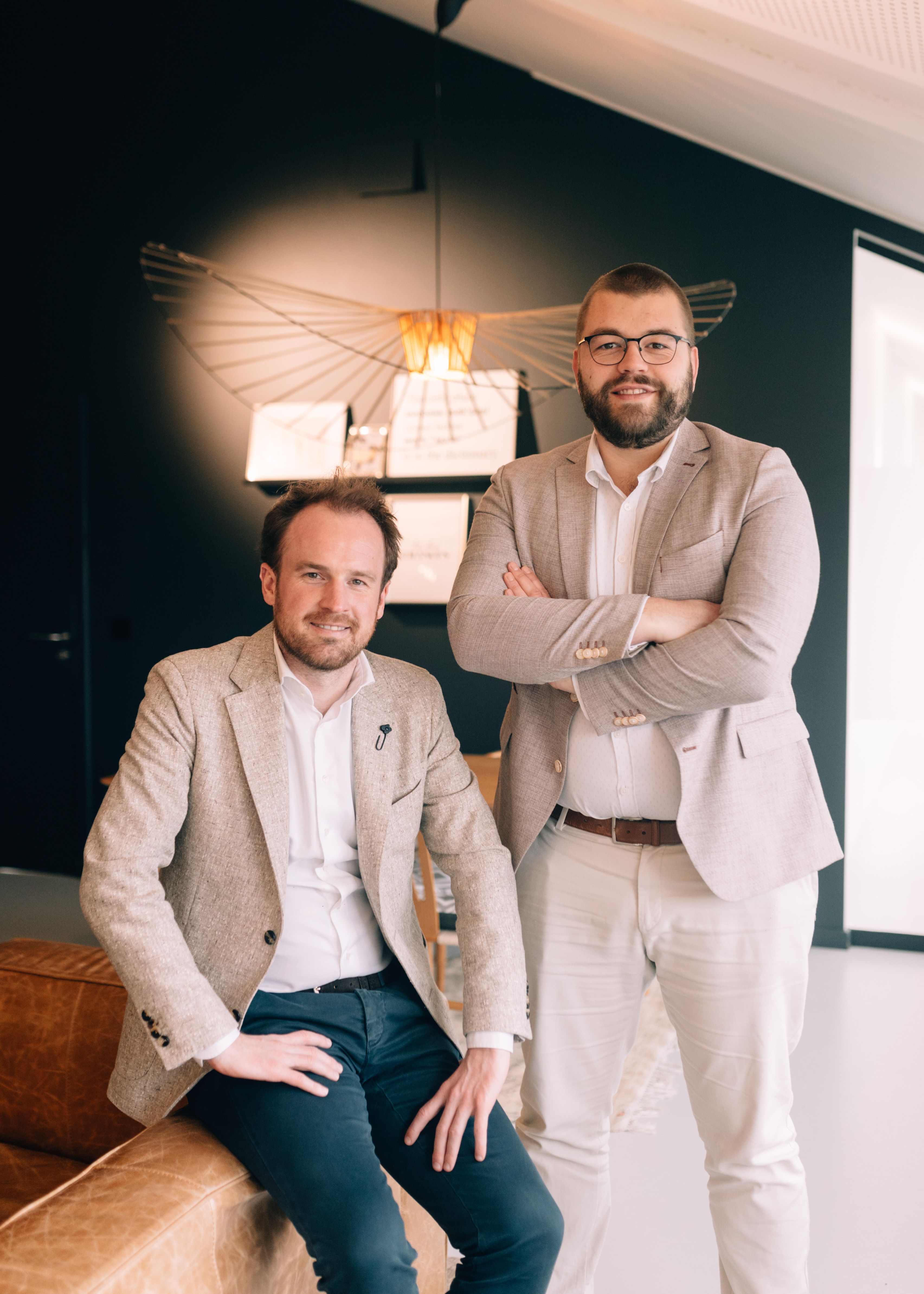 Thomas Belle et Maxime Dekoninck, directeurs de l'agence immobilière We Invest Charleroi